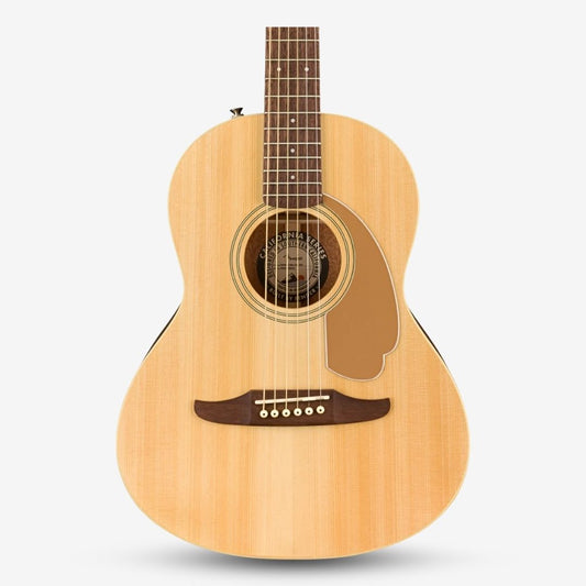 Fender Sonoran SCE 3/4 36inch Mini Steel Strings Acoustic Guitar w/Bag, Walnut FB , Natural