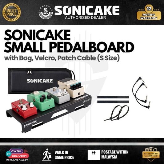 Sonicake Small Pedalboard with Bag, Velcro, Patch Cable (S Size) - QPB-11