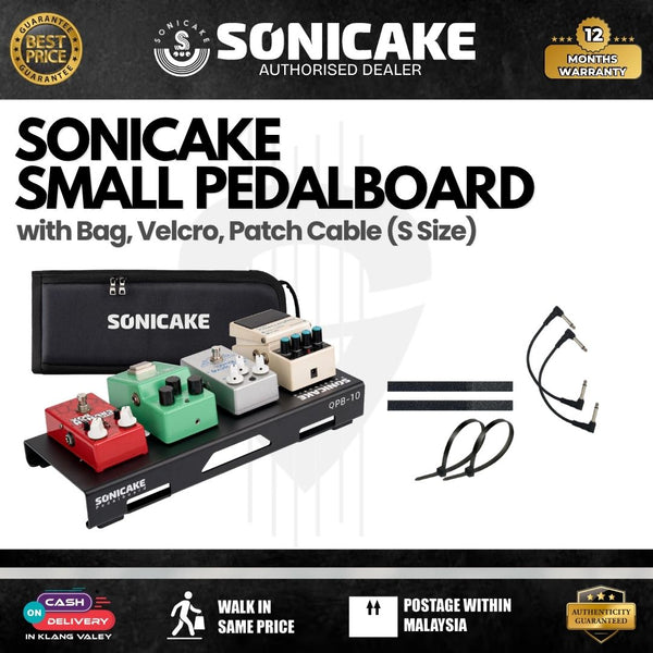 Sonicake Small Pedalboard with Bag, Velcro, Patch Cable (S Size) - QPB-11