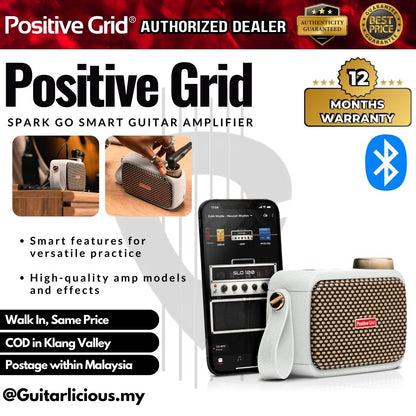 Positive Grid Spark GO Smart Guitar Amplifier - WHITE