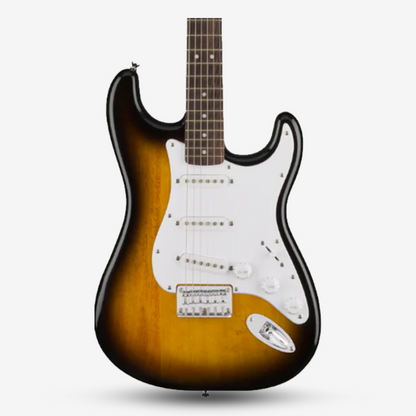 Squier Bullet SSS Hardtail Stratocaster Electric Guitar, Laurel FB - Brown Sunburst