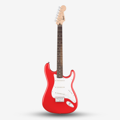 Squier Bullet SSS Hardtail Stratocaster Electric Guitar, Laurel FB - Fiesta Red