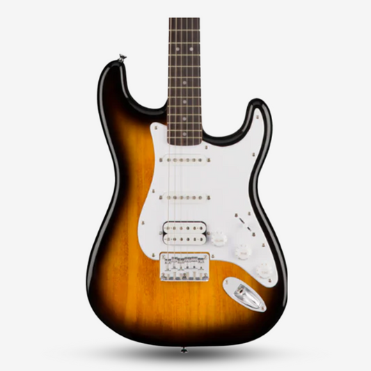 Squier Bullet HSS Stratocaster Electric Guitar, Laurel FB - Brown Sunburst