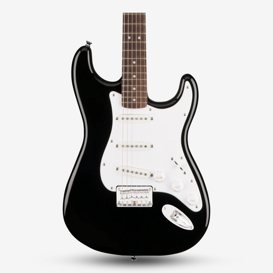 Squier Bullet SSS Hardtail Stratocaster Electric Guitar, Laurel FB - Black