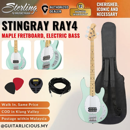 Sterling By Music Man StingRay RAY4 Electric Bass Guitar with Maple Fretboard