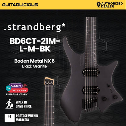Strandberg Boden Metal NX 6 Black Granite Electric Guitar