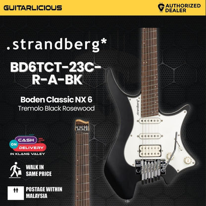 Strandberg Boden Classic NX 6 Tremolo Black Rosewood Electric Guitar
