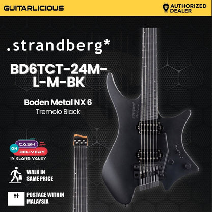 Strandberg Boden Metal NX 6 Tremolo Black Granite Electric Guitar