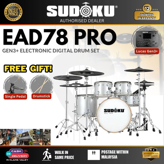 Sudoku EAD78 Pro with Gen3+ Module Electronic Digital Drum Set w/Module (EAD78PRO/EAD78-PRO) - Lucas Gen3+ Module
