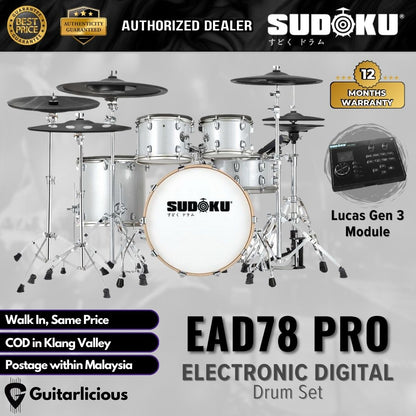 Sudoku EAD78 Pro Electronic Digital Drum Set w/Module (EAD78PRO/EAD78-PRO) - Lucas Gen3 Module