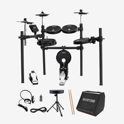 Sudoku Home Practice HP8 Gen 3 Mesh Black Electronic Drum Set With Accessories ( HP 8 / HP-8 / Mesh )