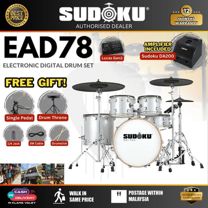 Sudoku EAD78 Electronic Digital Drum Set w/Module ( EAD-78 EAD 78 ) - Lucas Gen3 Module