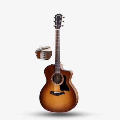 Taylor 114ce Grand Auditorium Acoustic Guitar w/Bag, Sunburst Top ( 114-CE / 114CE-SB-WAL )