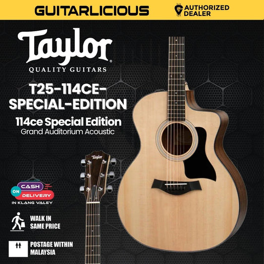Taylor 114ce Special Edition Grand Auditorium Acoustic Guitar w/Bag, Sitka Top