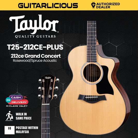 Taylor 212ce Grand Concert Rosewood/Spruce Acoustic Guitar w/Case (PRE-ORDER)