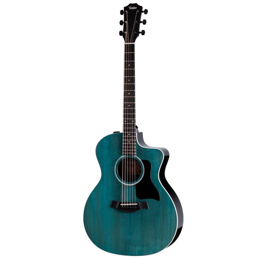 Taylor 214ce Deluxe Grand Auditorium Acoustic Guitar, Trans Blue Top (PRE-ORDER)