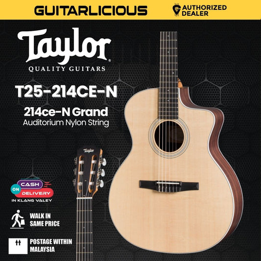 Taylor 214ce-N Grand Auditorium Nylon String Acoustic Guitar w/Bag