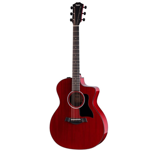 Taylor 224ce Deluxe Grand Auditorium Acoustic Guitar, Trans Red Top