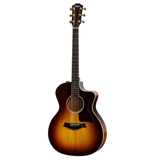 Taylor 224ce-UA DLX LTD Layered Urban Ash/Urban Ash Acoustic Guitar With Case, Tobacco Sunburst