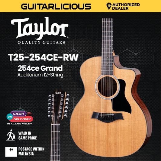 Taylor 254ce Grand Auditorium 12-String Acoustic Guitar w/Bag