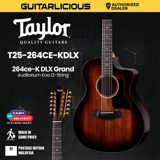Taylor 264ce-K DLX Grand Auditorium Koa 12-String Acoustic-Electric Guitar