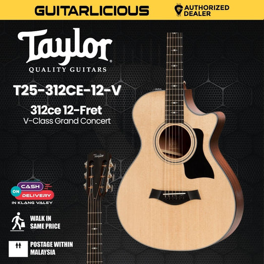 Taylor 312ce 12-Fret V-Class Grand Concert Acoustic Guitar