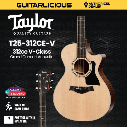Taylor 312ce V-Class Grand Concert Acoustic Guitar w/Case
