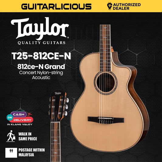 Taylor 812ce-N Grand Concert Nylon-string Acoustic Guitar w/Case