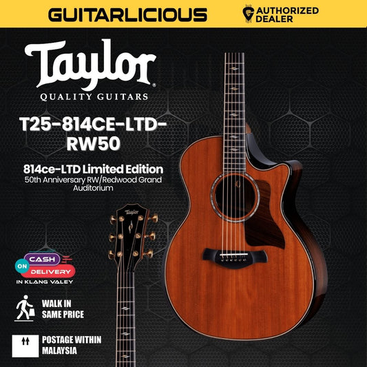 Taylor 814ce-LTD Limited Edition 50th Anniversary RW/Redwood Grand Auditorium Acoustic Guitar w/Case