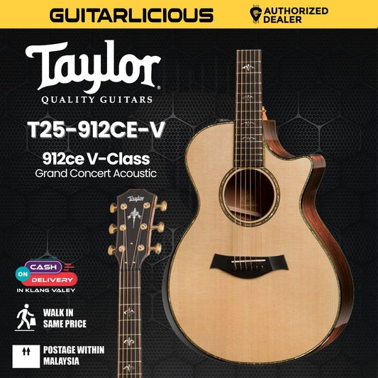 Taylor 912ce V-Class Grand Concert Acoustic Guitar w/Case