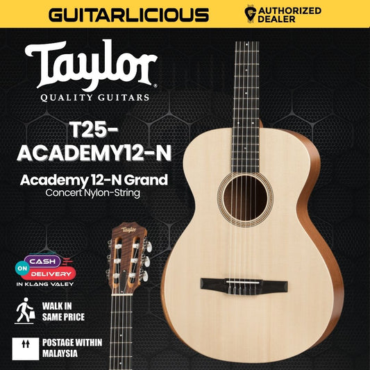 Taylor Academy 12-N Grand Concert Nylon-String Acoustic Guitar With Bag