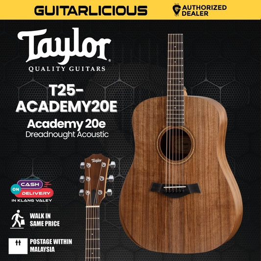 Taylor Academy 20e Dreadnought Acoustic Guitar With Walnut Top & Bag