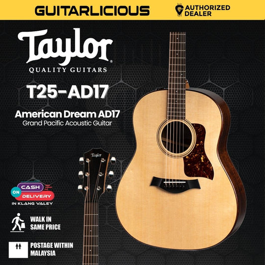 Taylor American Dream AD17 Grand Pacific Acoustic Guitar w/AeroCase, Natural
