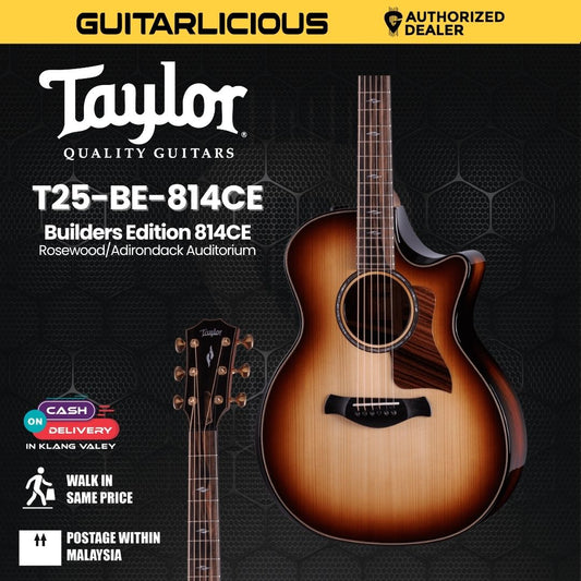 Taylor Builders Edition 814CE Rosewood/Adirondack Auditorium Acoustic Guitar w/Case