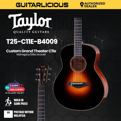 Taylor Custom Grand Theater C11e Mahogany/Sitka Acoustic Guitar w/Bag