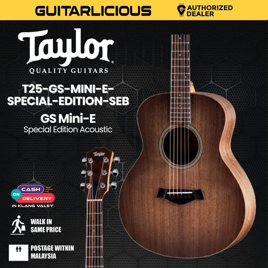 Taylor GS Mini-E Special Edition Acoustic Guitar With Bag, Shaded Edge Burst Top
