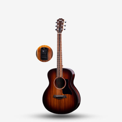 Taylor GS Mini-e Mahogany SEB Acoustic Electric Guitar, Shaded Edge Burst with Gig Bag (GSMINI)