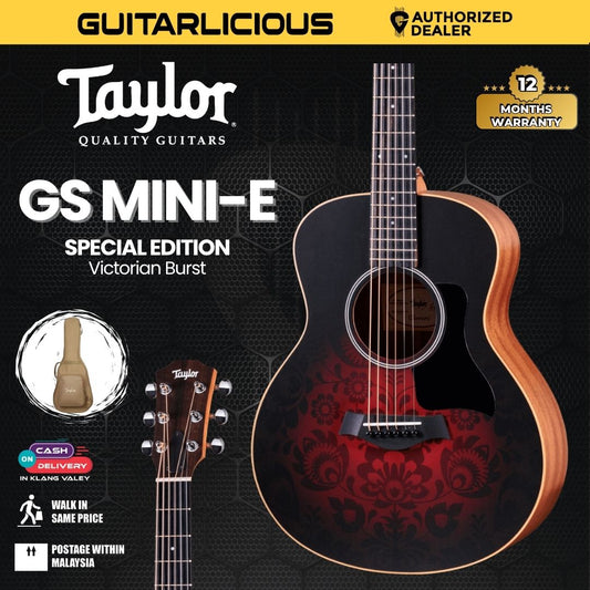 Taylor GS Mini-E Special Edition Acoustic Guitar With Bag, Victorian Burst