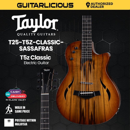 Taylor T5z Classic Electric Guitar w/Case, Sassafras Top