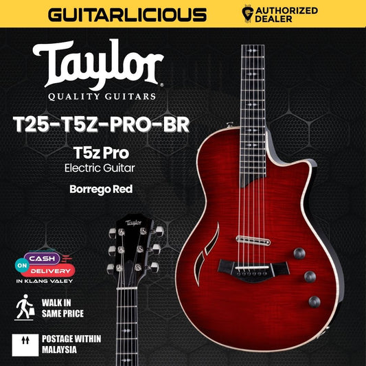 Taylor T5z Pro Electric Guitar w/Case, Borrego Red