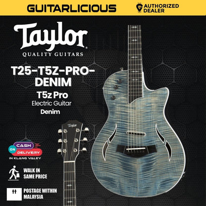 Taylor T5z Pro Electric Guitar w/Case, Denim