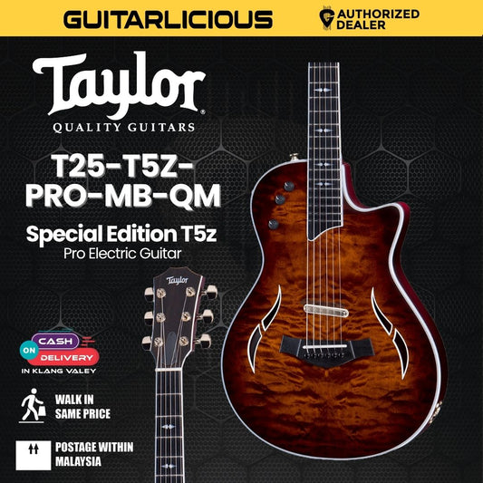 Taylor Special Edition T5z Pro Electric Guitar w/Case, Molasses Burst w/Quilt Maple