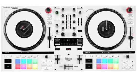 Hercules DJ DJControl Inpulse T7 2-deck Motorized DJ Controller - White Edition