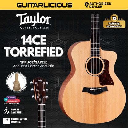 Taylor 114e Grand Auditorium Acoustic-Electric Guitar with Gig Bag (TAY114E)