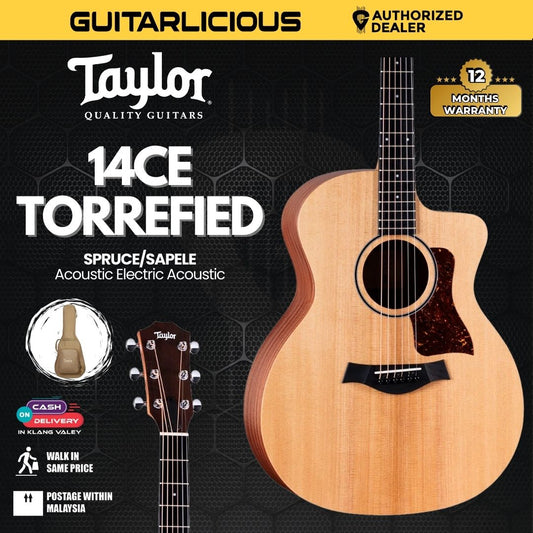 Taylor 114e Grand Auditorium Acoustic-Electric Guitar with Gig Bag (TAY114E)