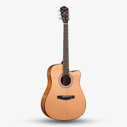 Tayste 41 inch Solid Spruce Cutaway Acoustic Guitar with Walnut Side ( TS-67-N / TS67 / TS67N)