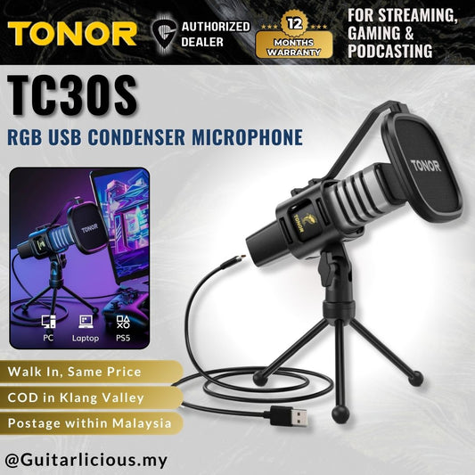 TONOR TC30S RGB USB Condenser Microphone for Gaming, Streaming, YouTube, Podcasting, Singing ( TC-30S / TC 30S )