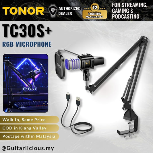 TONOR TC30S+ RGB USB Condenser Microphone for Gaming, Streaming, YouTube, Podcasting, Singing