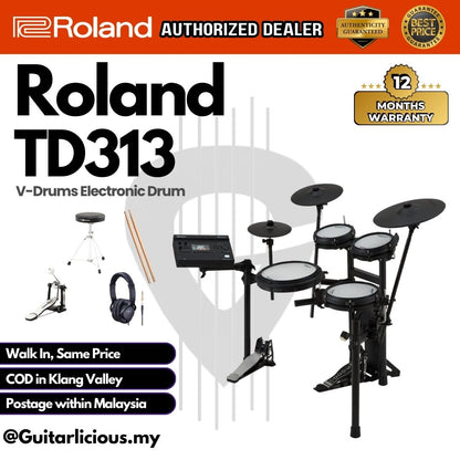 Roland V-Drums TD313 Electronic Drum Set (TD-313)