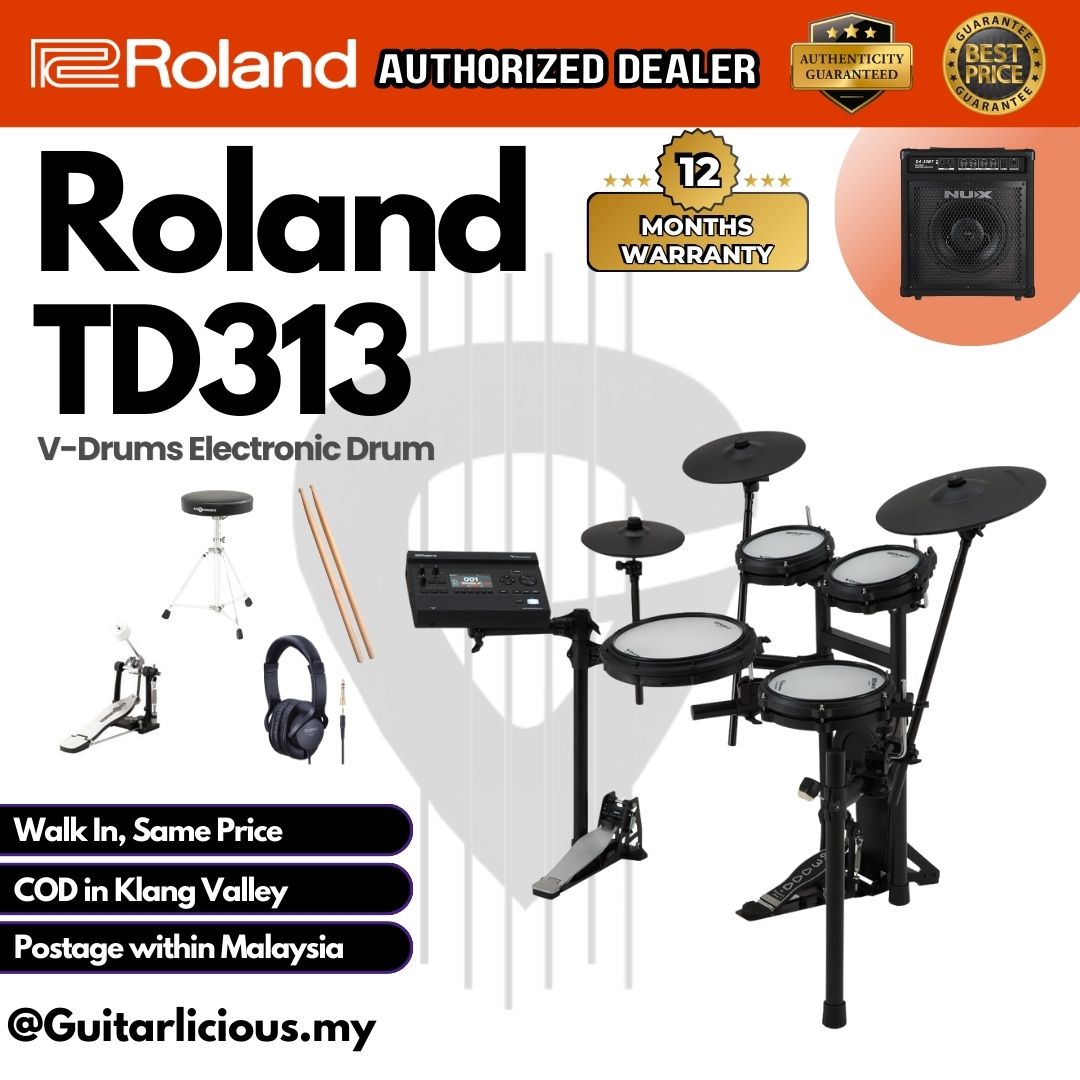 Roland V-Drums TD313 Electronic Drum Set (TD-313)